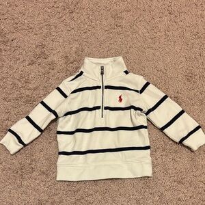 Ralph Lauren White and Black Striped sweater